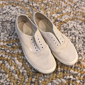 Off-white suede Vans